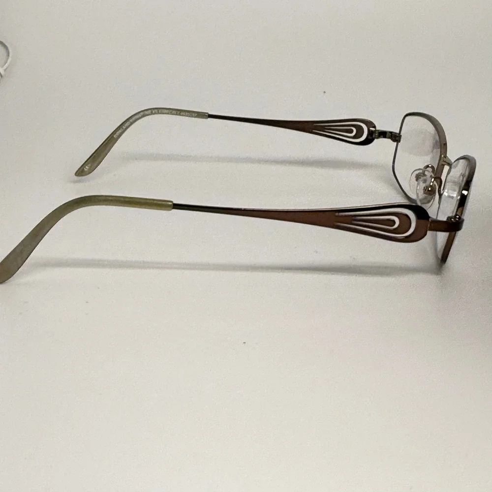 Kirkland Signature KS Kimberly Brown Metal Rectangular Eyeglass Frames 52/17 135